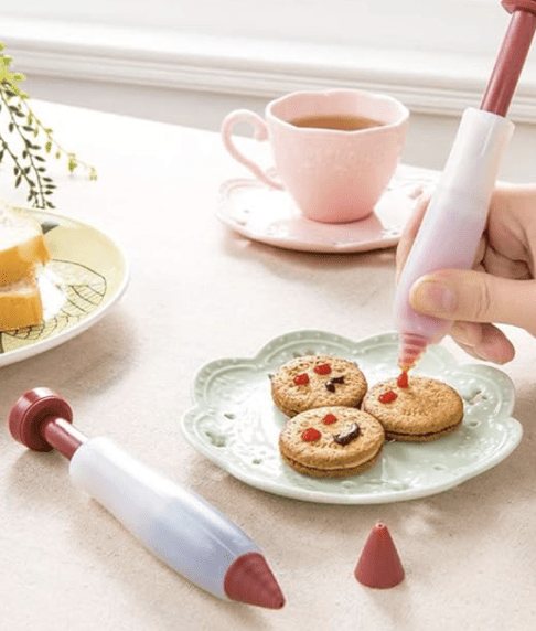 Silicone Writing Pen Cake Pastry Chocolate Baking Gadgets,Cake Cookie Pastry Cream Chocolate Icing Decorating Syringe - Image 3